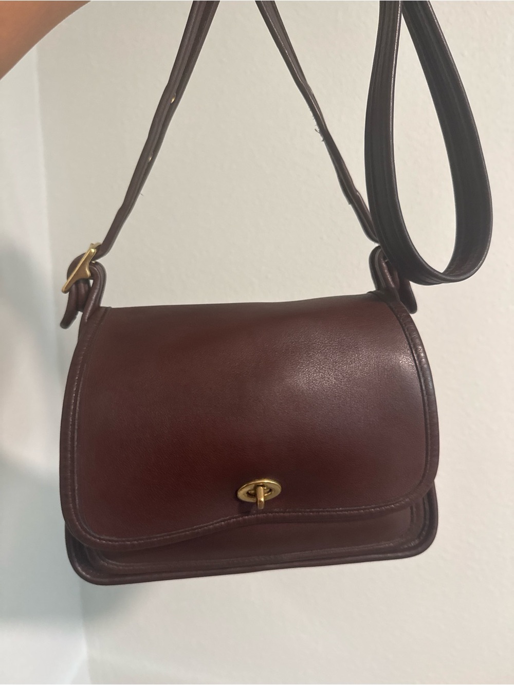 Coach Burgundy Brown Leather Crossbody Bag